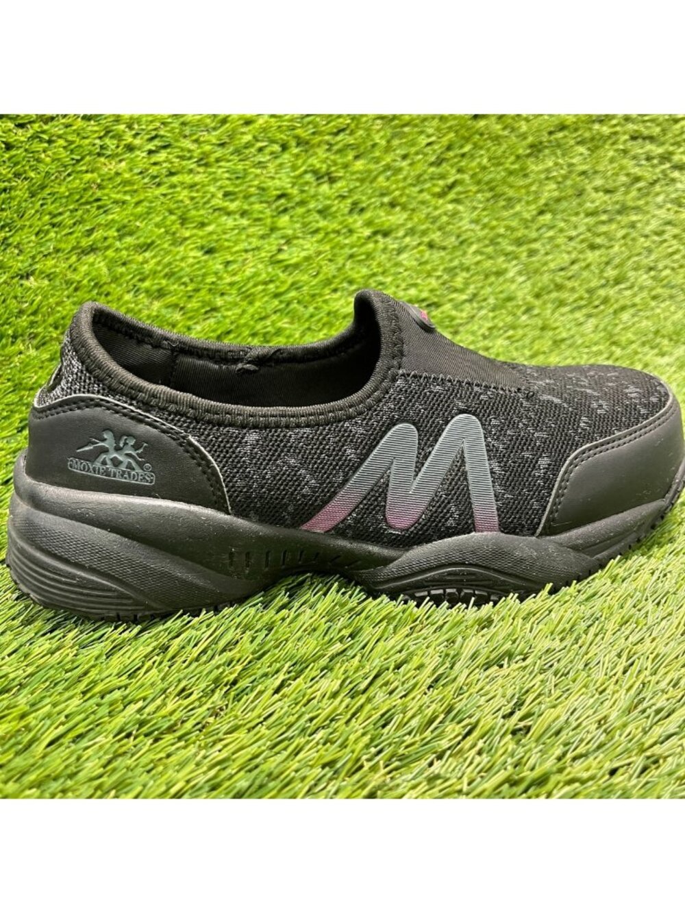 Moxie Trades Zena Womens Size 7.5 Black Composite Toe Safety Work Slip-On Shoes